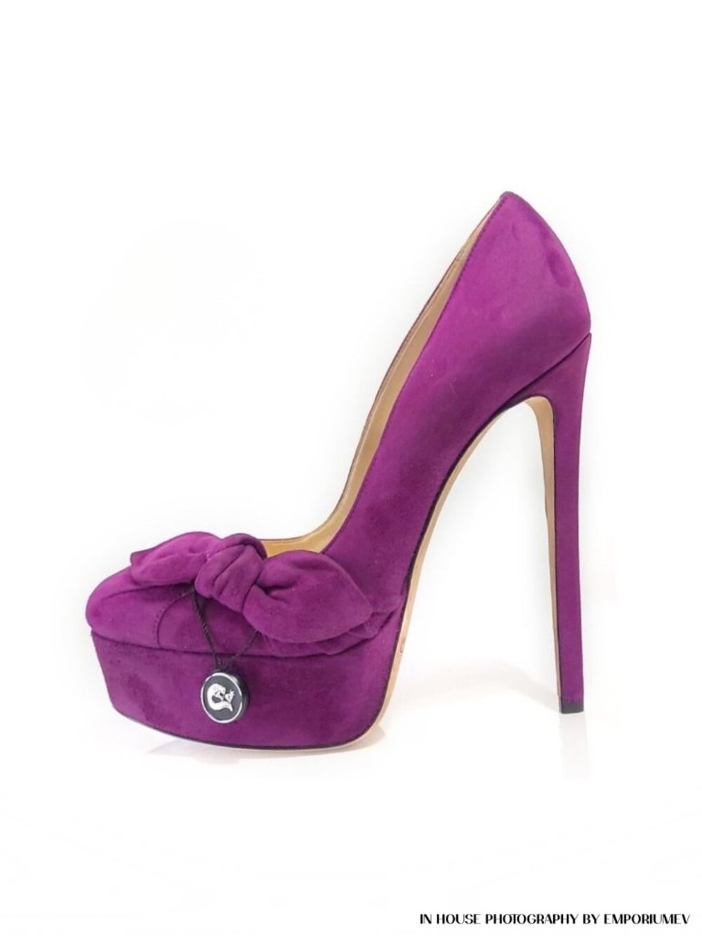 Jimmy Choo Kenedy 150 Purple Suede Knotted Bow Size EU 36 Platform Pumps